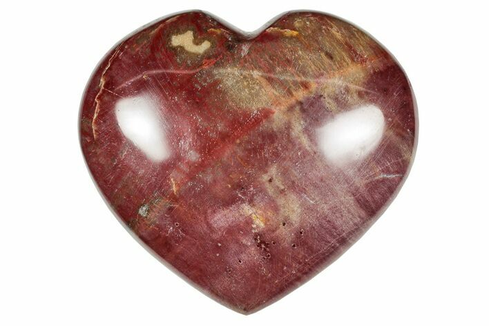 Polished Triassic Petrified Wood Heart - Madagascar #355585